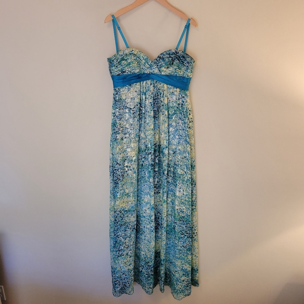 BCBG MAX AZRIA Strapless Floral Formal Dress | Size 0